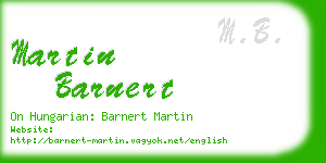 martin barnert business card